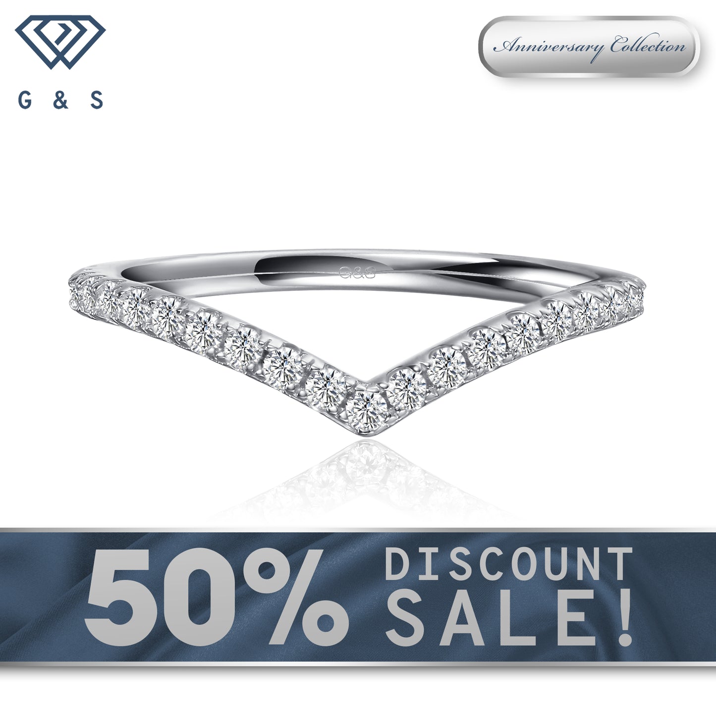 Forever Classic Wishbone Moissanite Wedding Band