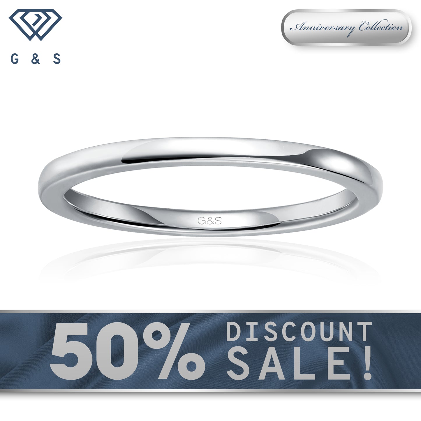 Forever Classic Sterling Silver Wedding Band