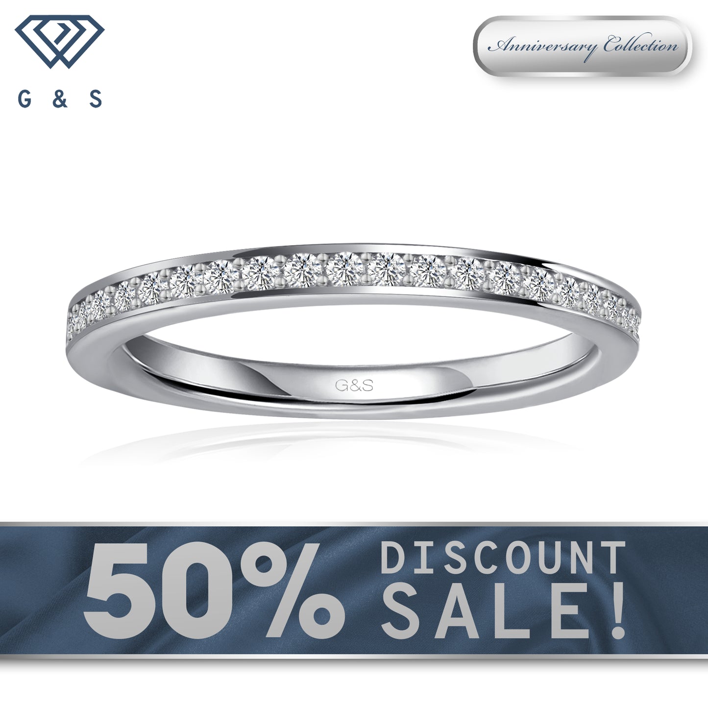 Forever Classic Pave Moissanite Wedding Band