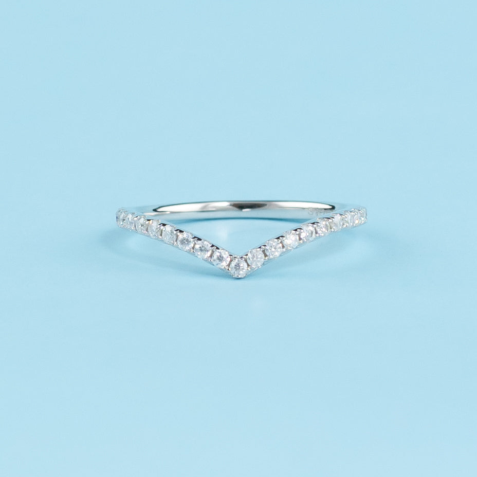 Forever Classic Wishbone Moissanite Wedding Band