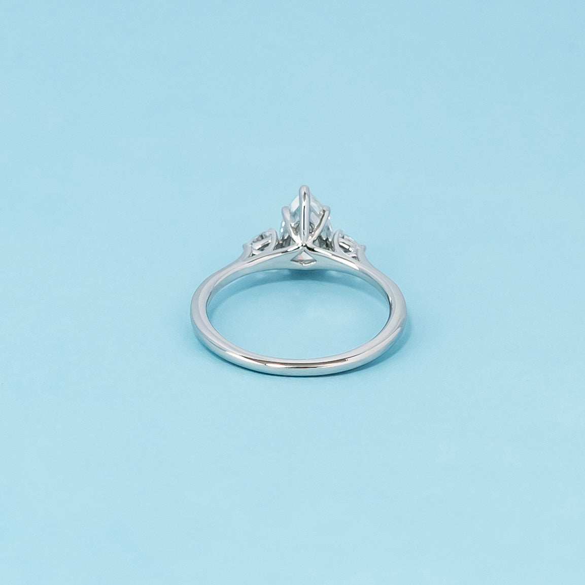 Infinite Love Trilogy Pear Shape Moissanite Engagement Ring