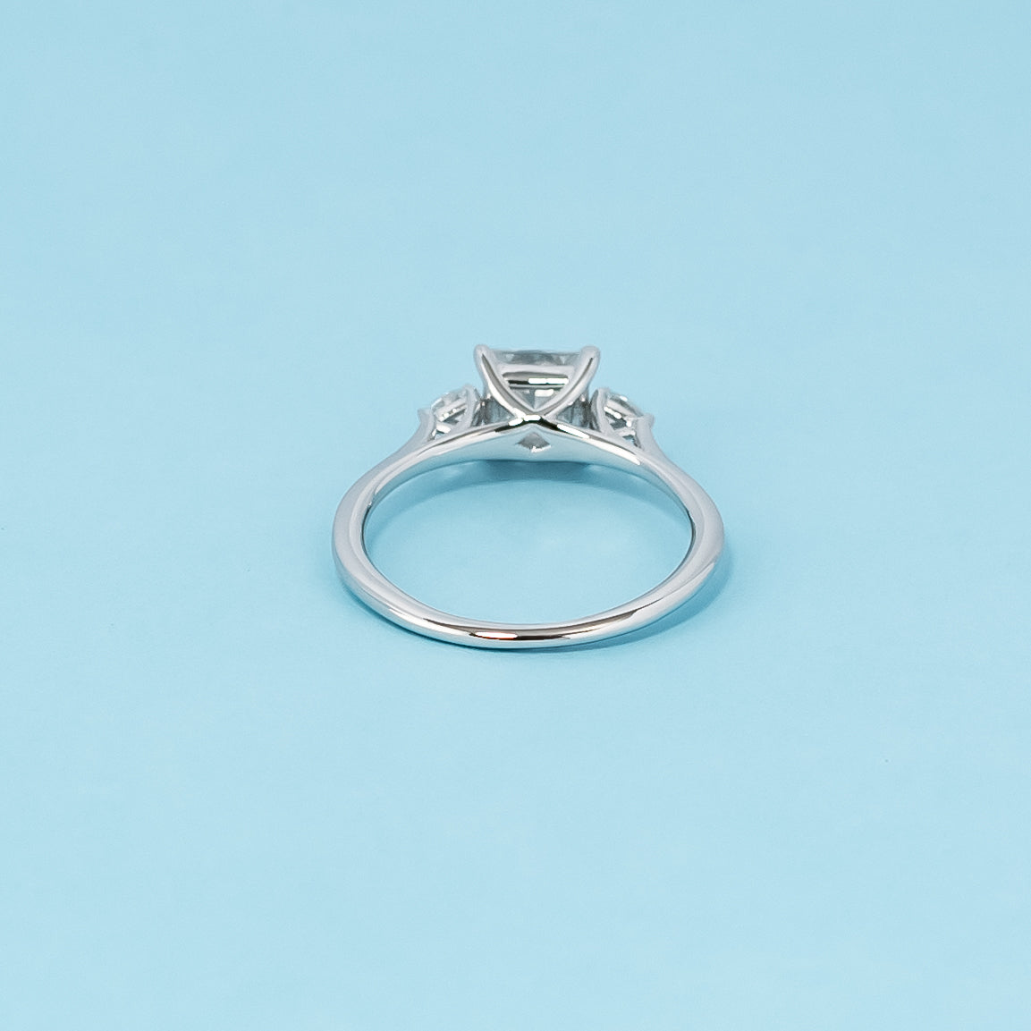 Infinite Love Trilogy Princess Cut Moissanite Engagement Ring