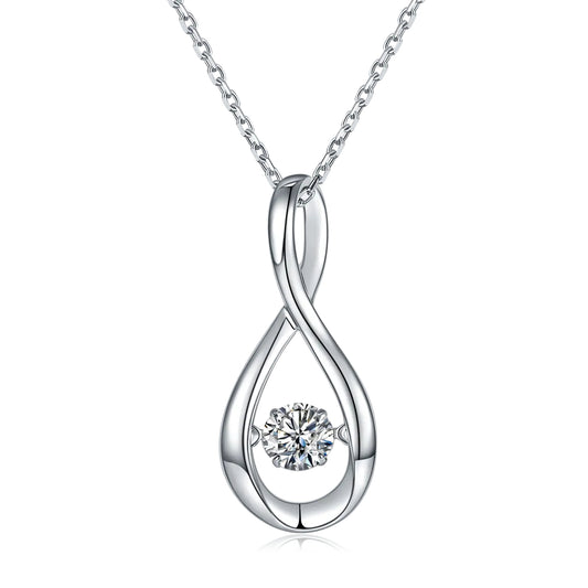 Aletté Winckler - Infinity Dancing Moissanite Pendant Set in Sterling Silver