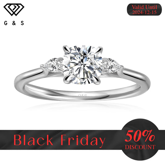 Infinite Love Trilogy Cushion Cut Moissanite Engagement Ring - Black Friday