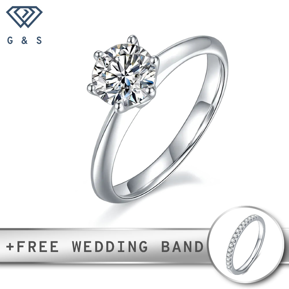 4 CT Moissanite Wedding Band Bridal Engagement Ring Set Real 925 Sterling  Silver | eBay