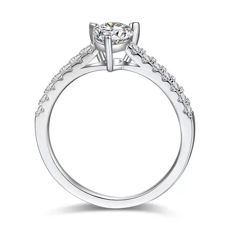 Elegant Basket Set 1.00ct Pear Shape Moissanite Engagement Ring - Black Friday