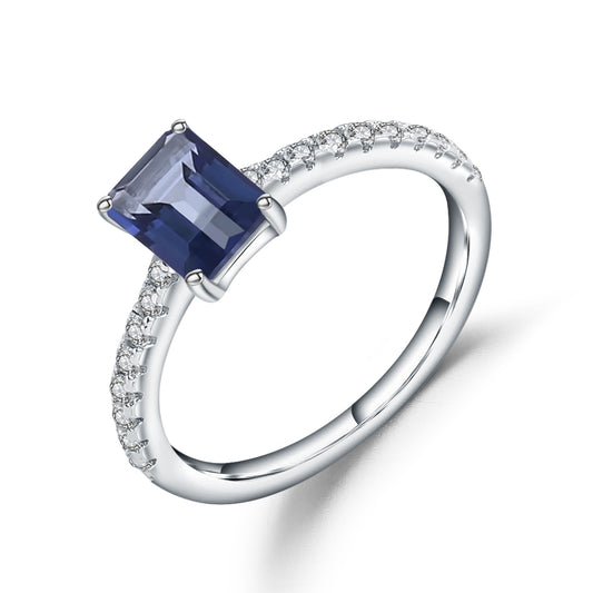 Exquisite Mystic Quartz Ring - Emerald Cut