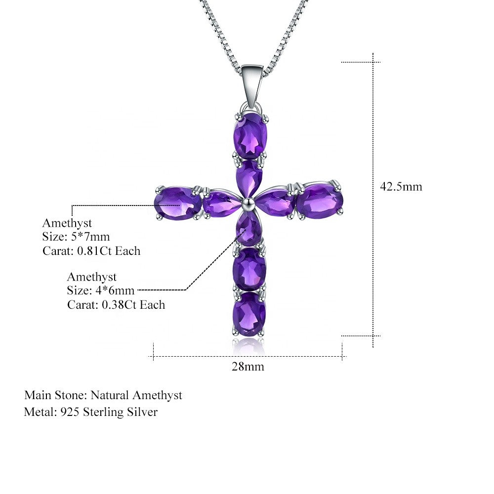 Amethyst on sale cross necklace